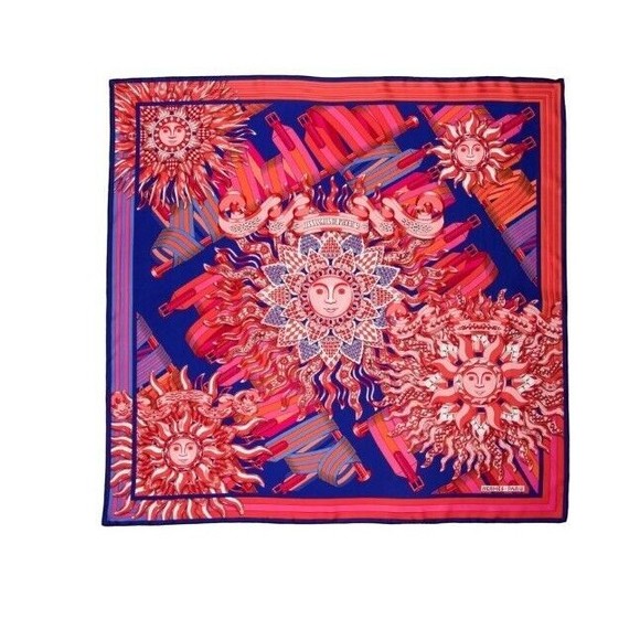 Hermes Scarf LES SANGLES DE PHOEBUS Silk With Box - Picture 7 of 9